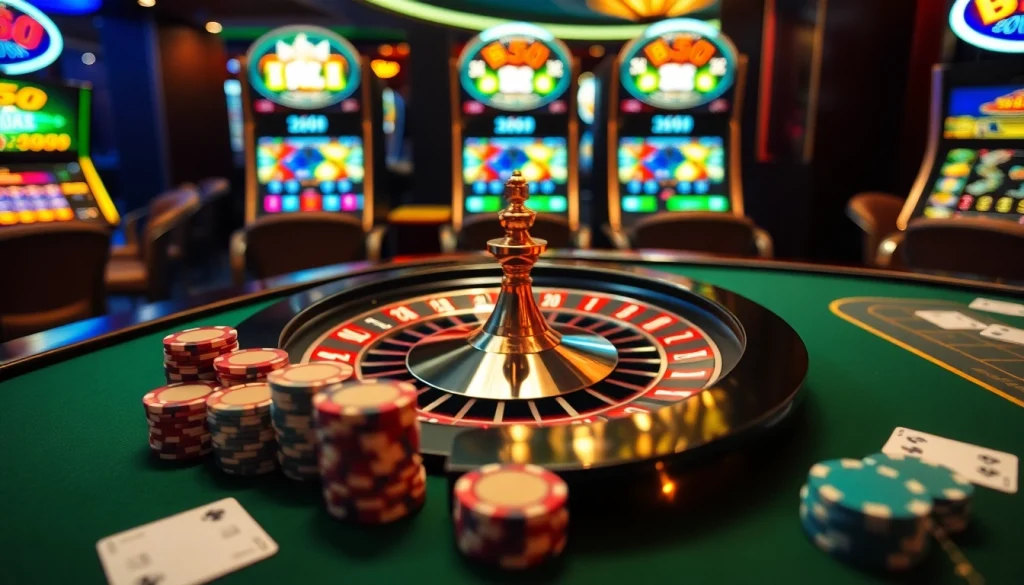 Experience the excitement of winning at tg88 casino with a vibrant roulette table and glimmering poker chips.