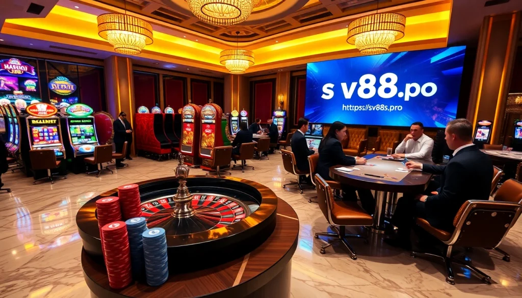 Experience the thrill of gambling at https://sv88s.pro with poker chips, roulette wheels, and vibrant casino tables.