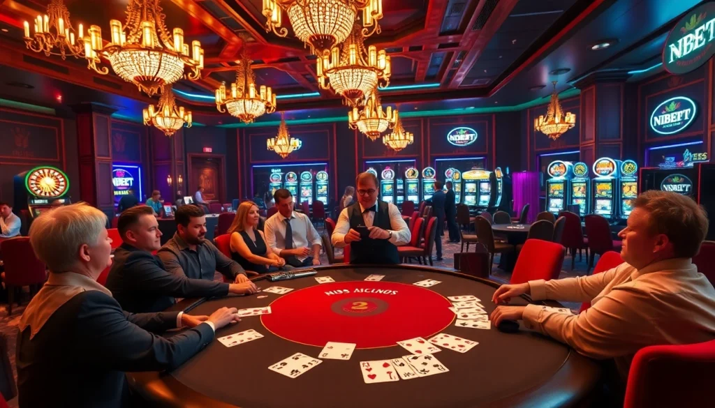 NBET offers an exciting casino atmosphere with high-stakes poker games and vibrant slot machines.